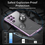 Magnetic Double Sided Tempered Glass Metal Frame Case For Samsung