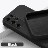 Original Square Liquid Silicone Case For Samsung
