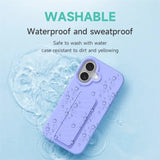 Luxury Liquid Silicone Folding Stand Bracket Case For iPhone