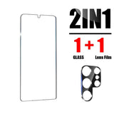 4 in 1 Tempered Glass Screen Protectors With Lens Protective Glass for Samsung