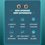 3-speed Car Seat Back Cooling Fan USB Charge Dual Head Fan 360 Degree Rotation Neck Cooler for Summer Car Accessories