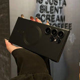 Ultra-Thin Frameless Metallic Paint  Magnetic Case For Samsung