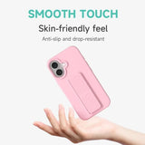 Luxury Liquid Silicone Folding Stand Bracket Case For iPhone