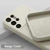 Original Square Liquid Silicone Case For Samsung