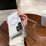 Magnetic Transparent Hard PC Phone Cases For Samsung