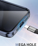 Luxury Plating Frame Magnetic Transparent Phone Case for IPhone