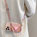 Crossbody Lanyard Strap Card Holder Case for iPhone