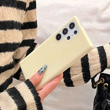 Solid Color Jelly Magnetic Liquid Silicone Phone Case For Samsung