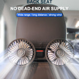 3-speed Car Seat Back Cooling Fan USB Charge Dual Head Fan 360 Degree Rotation Neck Cooler for Summer Car Accessories