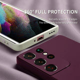 Original Square Liquid Silicone Case For Samsung