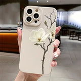 Art Flowers Black Style Graphic Case For Samsung