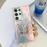 Aurora Gradient Butterfly Bracket Case for Samsung