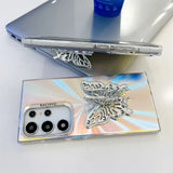 Aurora Gradient Butterfly Bracket Case for Samsung