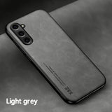 Luxury Leather Magnetic Wireless Charging Case for Samsung Galaxy