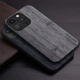 Bamboo Wood Pattern Leather Case for iPhone