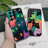 Colorful Cat Phone Case For Samsung Galaxy