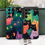 Colorful Cat Phone Case For Samsung Galaxy