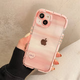 Cute Love Heart Soft Shockproof Case For iPhone