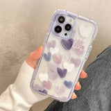 Cute Love Heart Soft Shockproof Case For iPhone