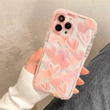 Cute Love Heart Soft Shockproof Case For iPhone