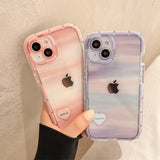 Cute Love Heart Soft Shockproof Case For iPhone