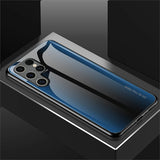 Luxury Tempered Glass Film Phone Case For Samsung