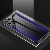 Luxury Tempered Glass Film Phone Case For Samsung