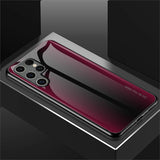 Luxury Tempered Glass Film Phone Case For Samsung