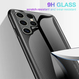 Luxury Tempered Glass Film Phone Case For Samsung