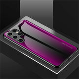 Luxury Tempered Glass Film Phone Case For Samsung