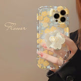 Artistic Flower With Holder Case For Samsung