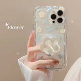 Artistic Flower With Holder Case For Samsung