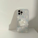 Artistic Flower With Holder Case For Samsung