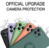 Liquid Silicone Finger Ring Magnetic Holder Case For iPhone