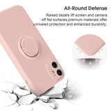 Liquid Silicone Finger Ring Magnetic Holder Case For iPhone