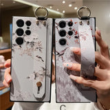 Luxury 3D Emboss Flower Holder Case for Samsung