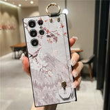 Luxury 3D Emboss Flower Holder Case for Samsung