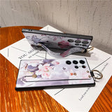 Luxury 3D Emboss Flower Holder Case for Samsung
