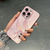 Luxury Glaze Butterfly Metal Lens Protective Soft Phone Case For IPhone