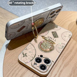 Luxury Rotating stand holder Phone Case For iPhone