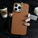 Lychee Pattern Hard PC For Magnetic Thin Case For iPhone