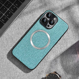 Fabric Magnetic Charging Silicone Case for iPhone