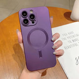 Metal Painted Magnetic Wireless Charge Case for iPhone