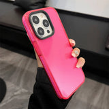 Neon Fluorescent Color Transparent Phone Case For iPhone