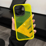 Neon Fluorescent Color Transparent Phone Case For iPhone