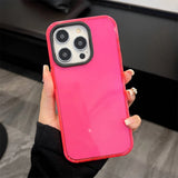 Neon Fluorescent Color Transparent Phone Case For iPhone