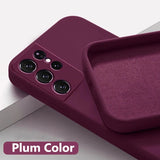 Original Square Liquid Silicone Case For Samsung