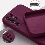 Original Square Liquid Silicone Case For Samsung
