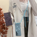 Lanyard Crossbody Magnetic Charging Case For Samsung