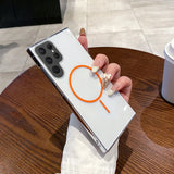 Magnetic Transparent Hard PC Phone Cases For Samsung